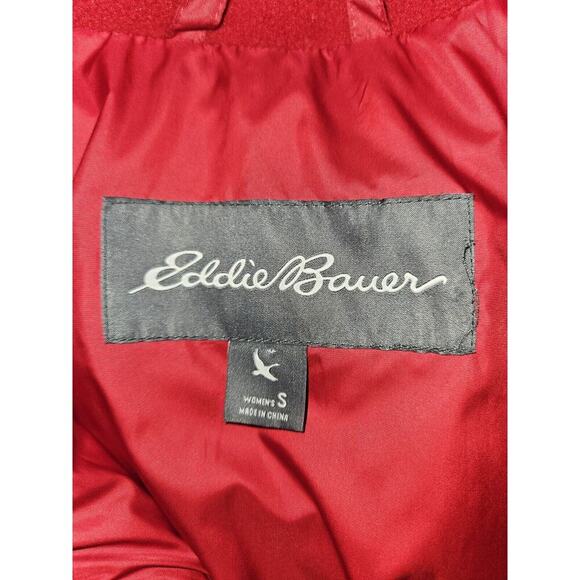 Eddie Bauer Down Parka Puffer Jacket Coat Women’s Small Red EUC - Picture 11 of 15